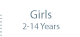 Girls 2-14 years