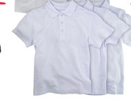 Boys 3 Pack School pique polo shirts