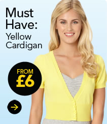 This weeks must have is the yellow cardigan for only £9